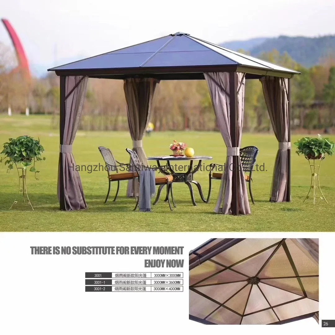 Competitive Outdoor 3*3m Aluminum Top Metal Pegola Gazebo