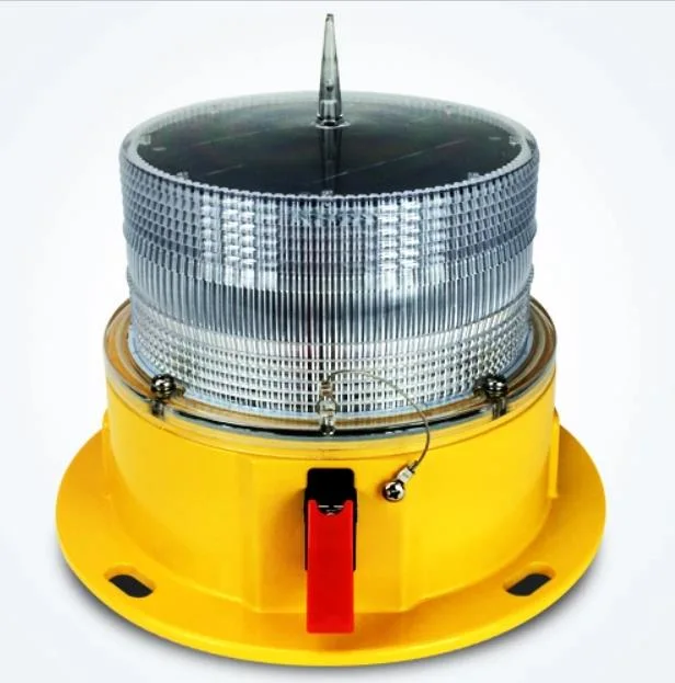 Solar Single Aviation Obstruction Warning Light for Steel Tower