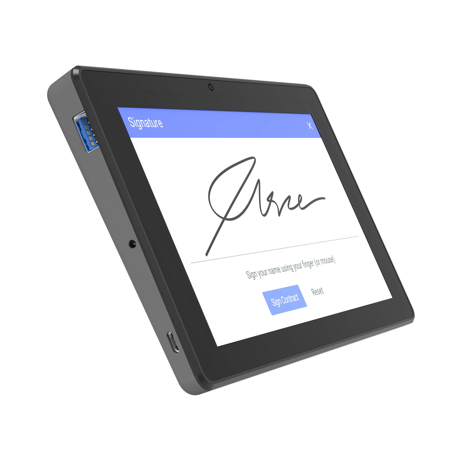 7 Zoll Android WiFi 4G Tablet Electronic Signature Pad Digital E-Signing Pad für die Verwaltung der Hotelbank