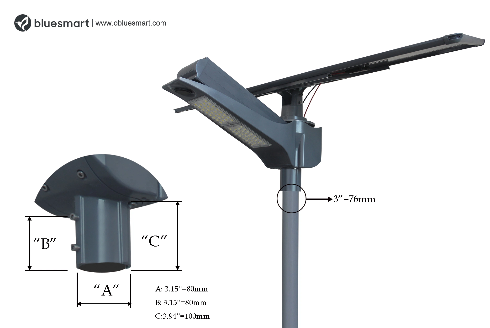 50W Outdoor LED Solar Street/Road/Garden Traffic Light All in One Integrated Light