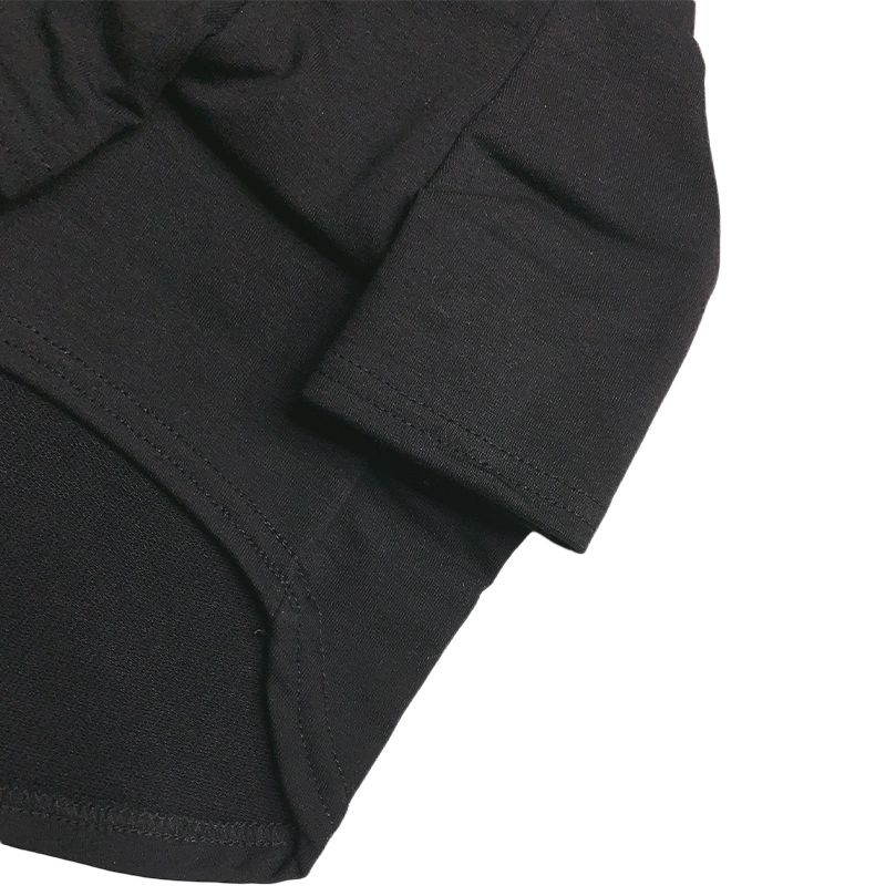 Solid Black Color Cotton Polyester Custom Pattern Dog Clothes