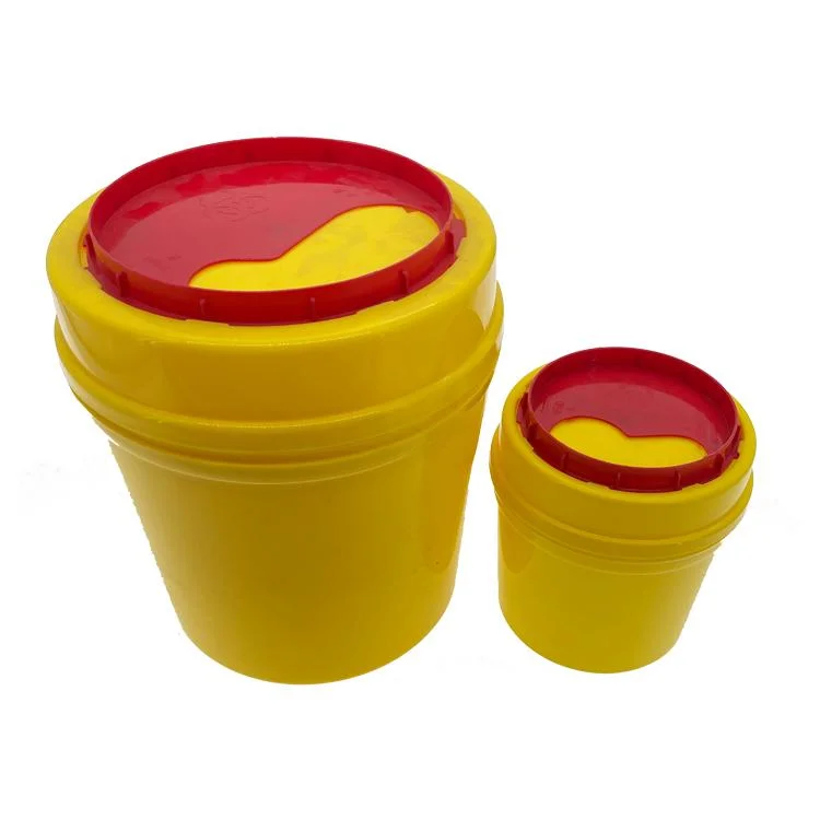 Plastic Sharp Container Biohazard Container with Handle for Medical Waste