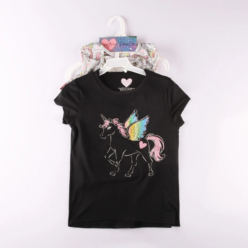 Stockpapa High quality/High cost performance  Low Price Girls Cute Print Casual T Shirts