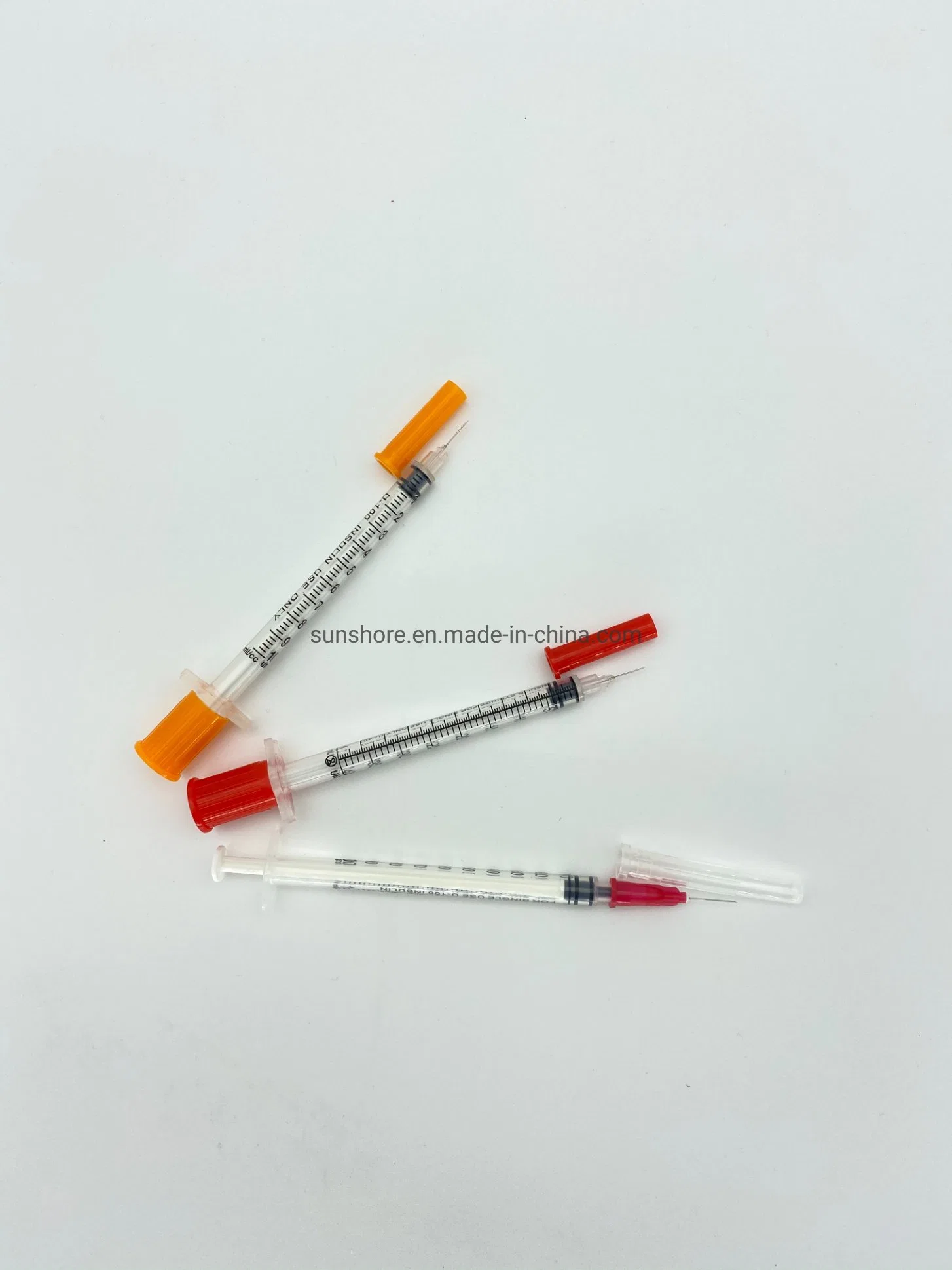 Disposable Safety 0.5ml 1ml Insulin Syringe with Needle for Injection