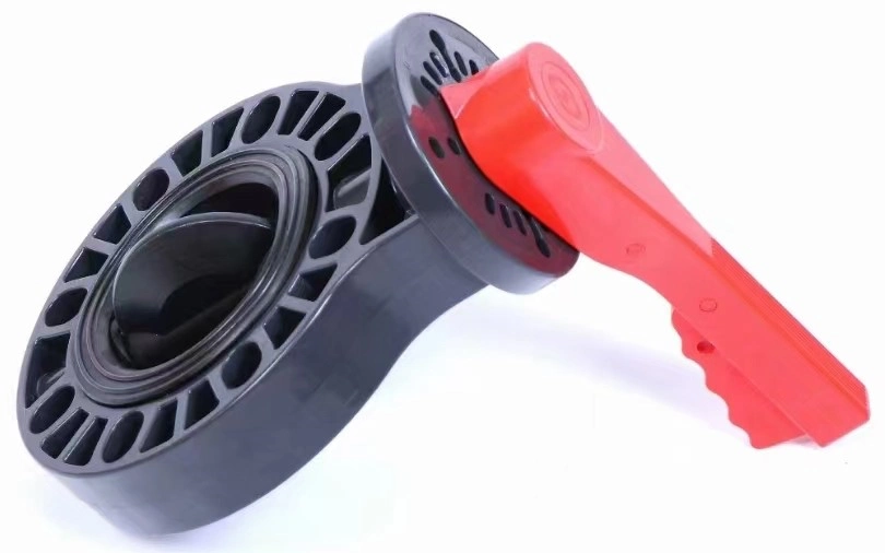 Plástico de alta calidad neumático excéntrico Soft Sealing Butterfly Valve UPVC Engranaje de tornillo sinfín eléctrico válvula de mariposa PVC Tipo de mango Industrial Válvula de mariposa