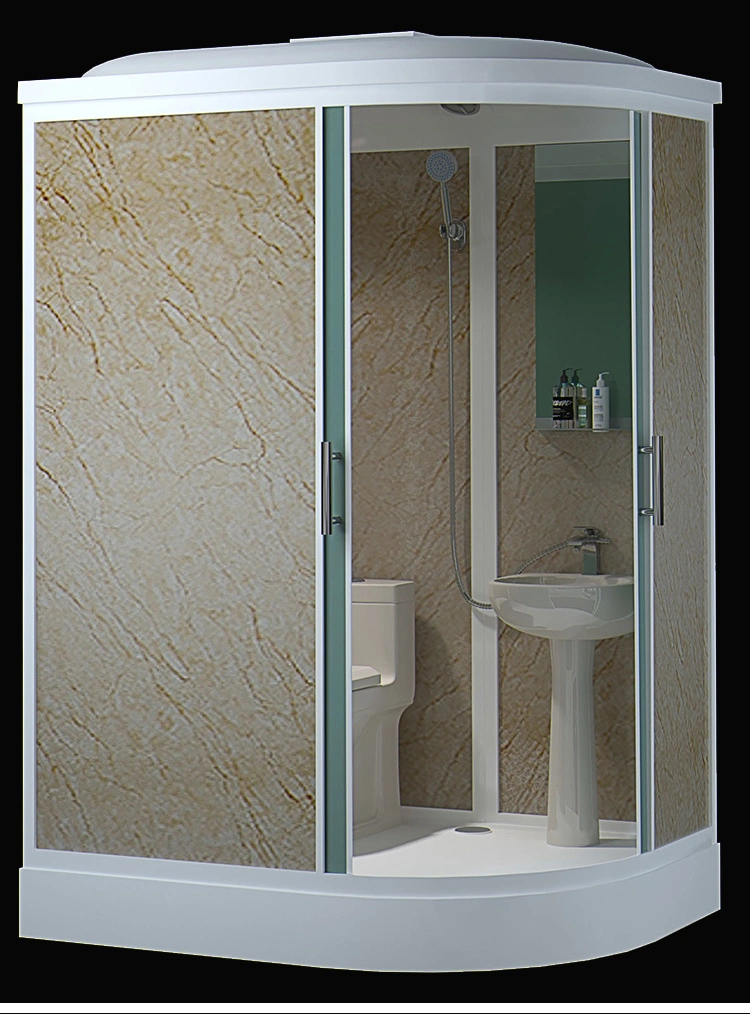 Sector Shape Prefab Shower Room with Toilet Prefab Bathroom Unit with Toilet