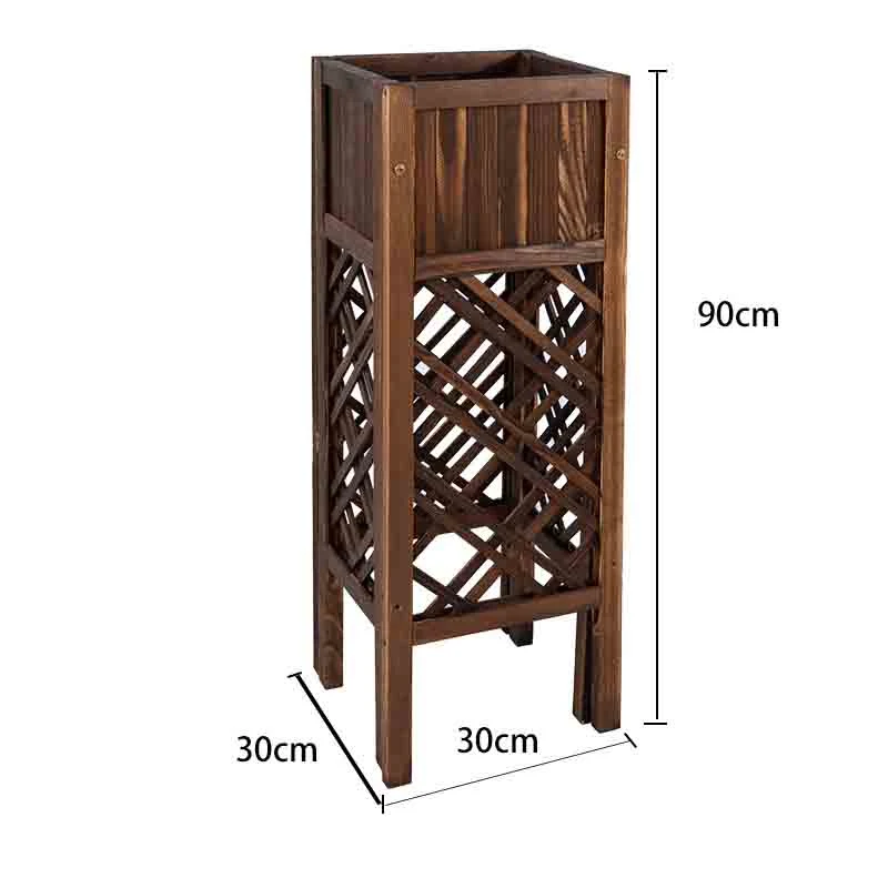 Socle en bois massif en noyer de plantes en pot de semoir intérieure ou extérieure de présentoir Stable étagère Flowerpot Décoration maison en bois