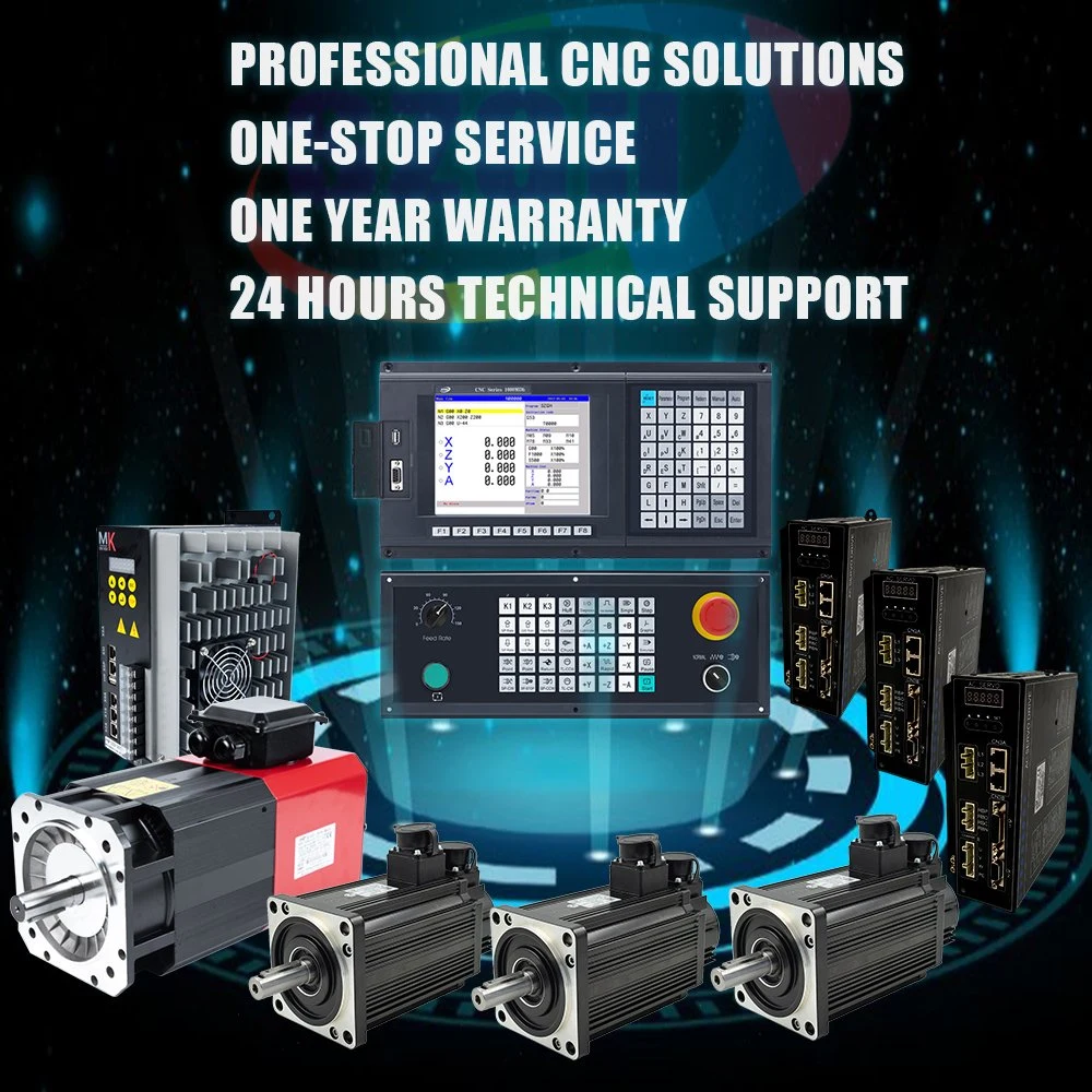 Complete CNC Lathe Controller Kit with Stepper/Increment/Absolute/Ethercat/Powerlink Servo System CNC Lathe Control Retrofit Lathe Turning Machine