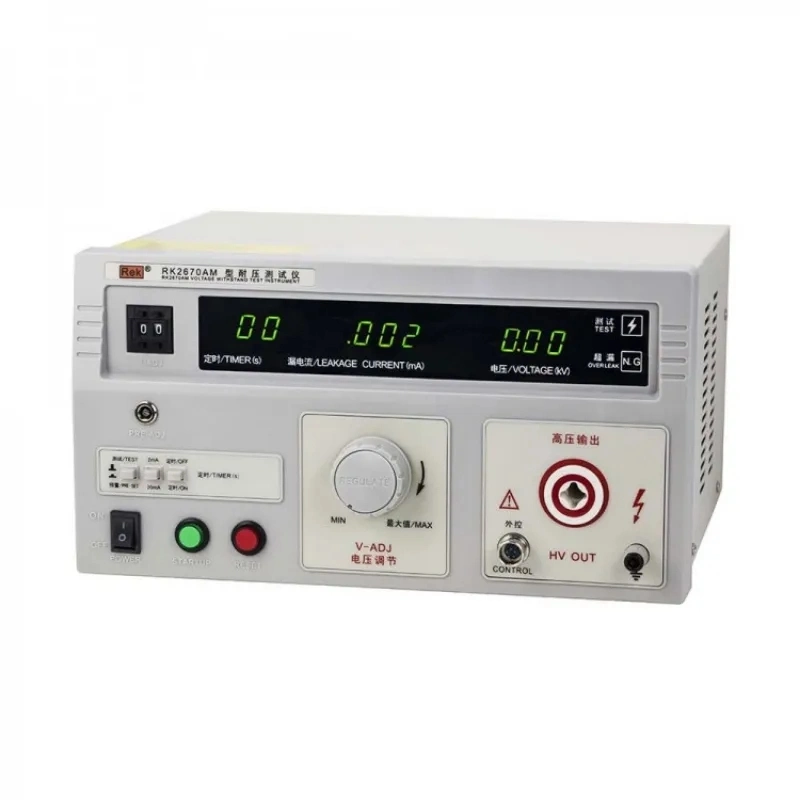 Rk2670am High Accuracy Insulation AC 5kv 20mA Withstanding Voltage Tester Pressure Hipot Safety Regulation Tester Multimeter