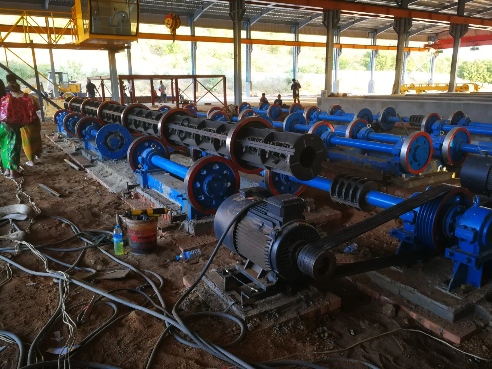 Outre-mer Haiyu Projet Pôle de béton électrique Making Machine Usine de fabrication du moule