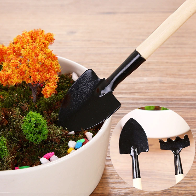 3ПК сад инструменты вилочный захват грабли лопаты лепестковых деревянной ручкой садоводство ручного инструмента