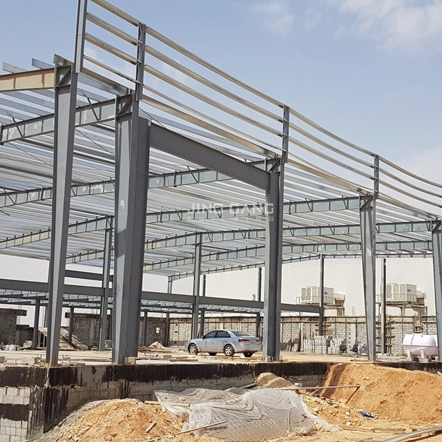 Construcción metálica Q235 T355 H la sección Estructura de Acero Galvanizado cobertizo de almacenamiento para taller de almacenes prefabricados