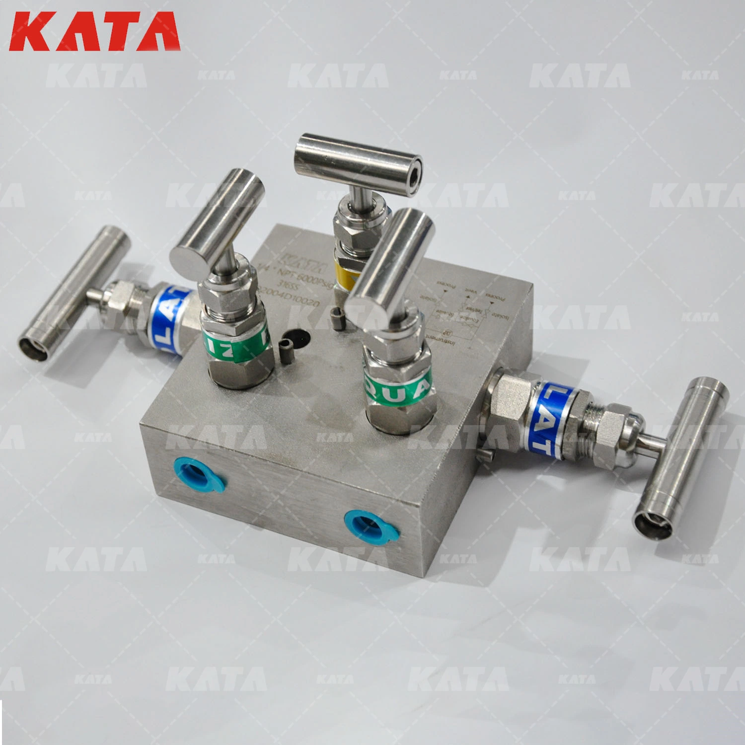 Double Block Female NPT Flange Valves Five Way Manifolds