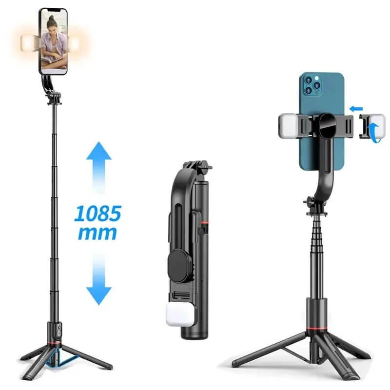 Front and Rear Fill Light Reinforcement Bracket Selfie Stick Tripod Bluetooth