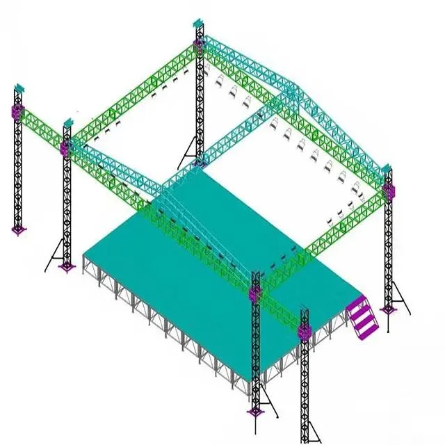 Aluminum Truss Structure Event Outdoor Indoor Aluminum Square DJ Lighting Bolted Truss