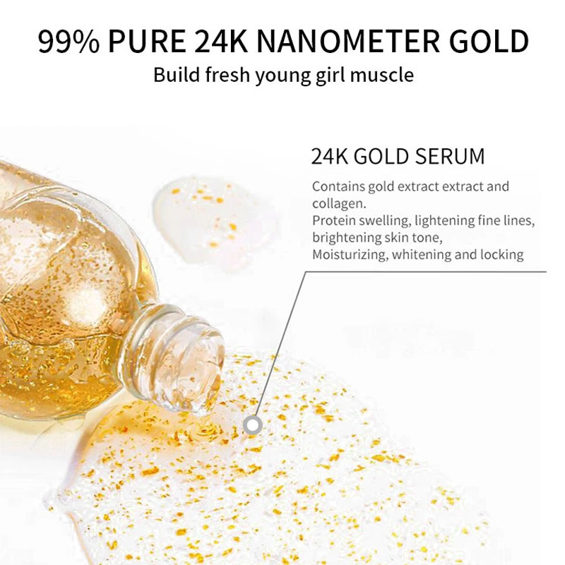 Private Custom 24K Pure Gold Collagen Hydrating Anti Wrinkle Serum for Face