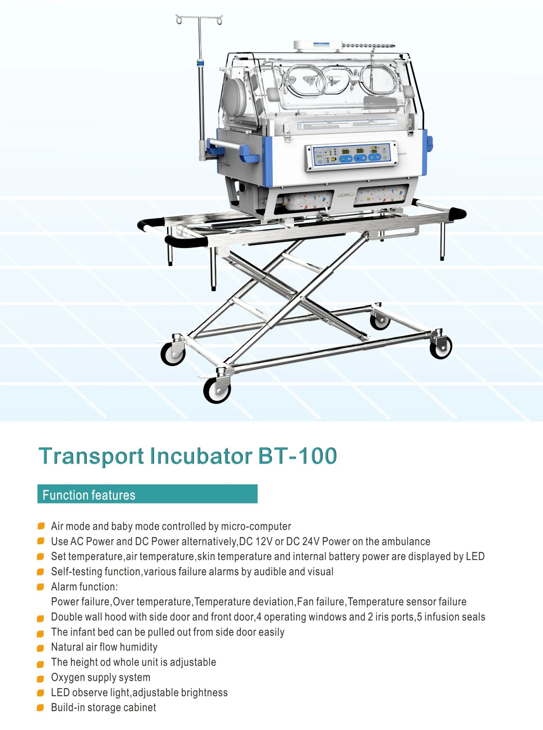 Krankenhaus Medical Portable Baby Transport Inkubator Maschine für Verkauf