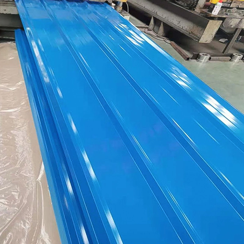 Ral Colored PPGI PPGL Roof Material HDP Dx51d Dx52D Prepainted Corrugated Metal Sheets PE PVD SMP PPGI Colored Corrugated Sheet