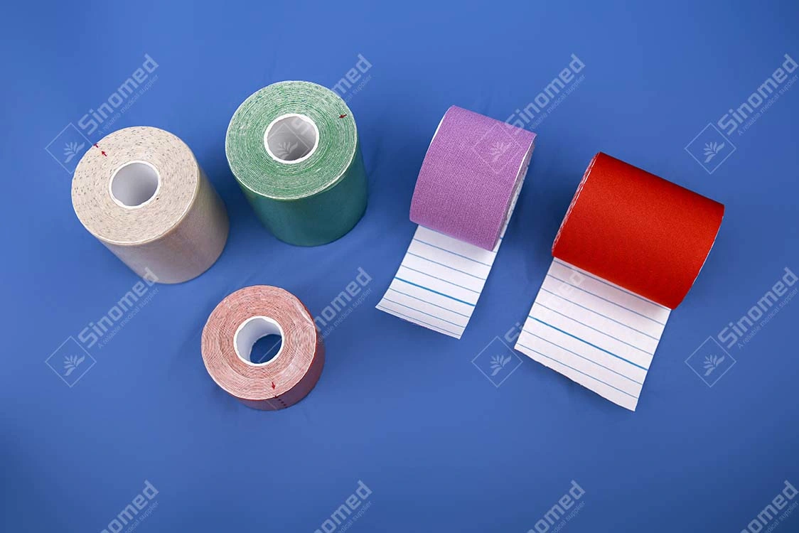El algodón cinta impresa personalizada Kinesiología Precorte de Seguridad cintas Deportes atléticos OEM Waterproof Kinesio Tape