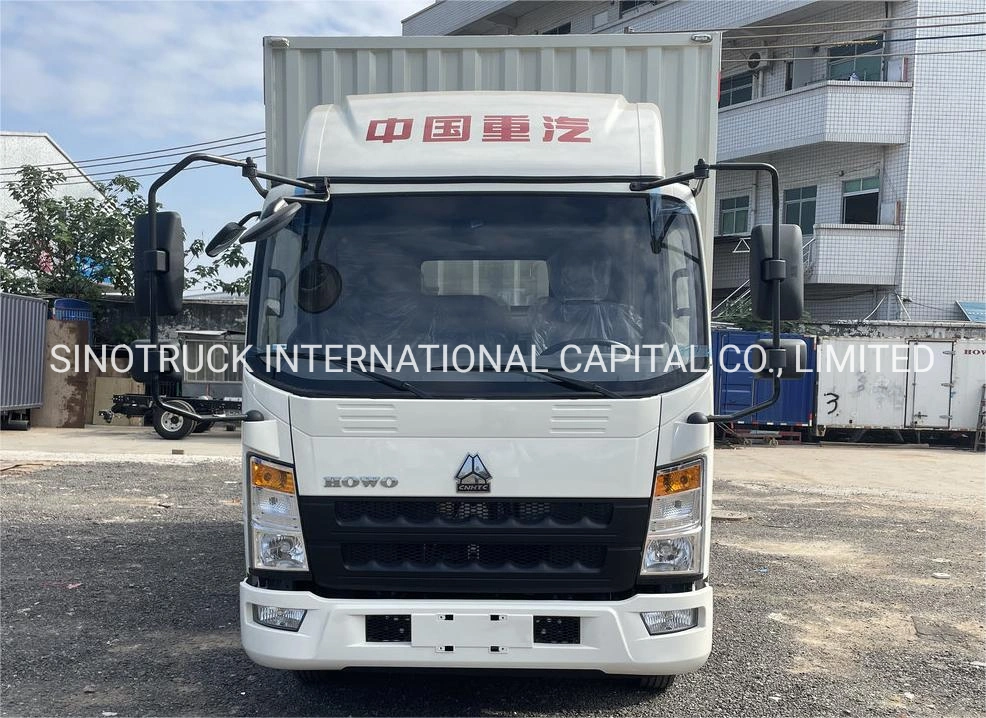 HOWO Brand Cargo Truck Mini/Light Truck Van Truck Box 6 Wheels 4X2 120-150HP 5.9m-8.9m 5-10ton Factory&prime; S Primary Source in Stock Factory Price