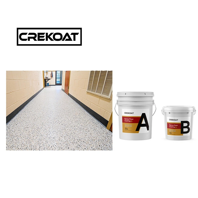 Polyaspartic Flake Floor Decorative Epoxy Floor Paint Seamless Flake Epoxy Coating Resin on Floor