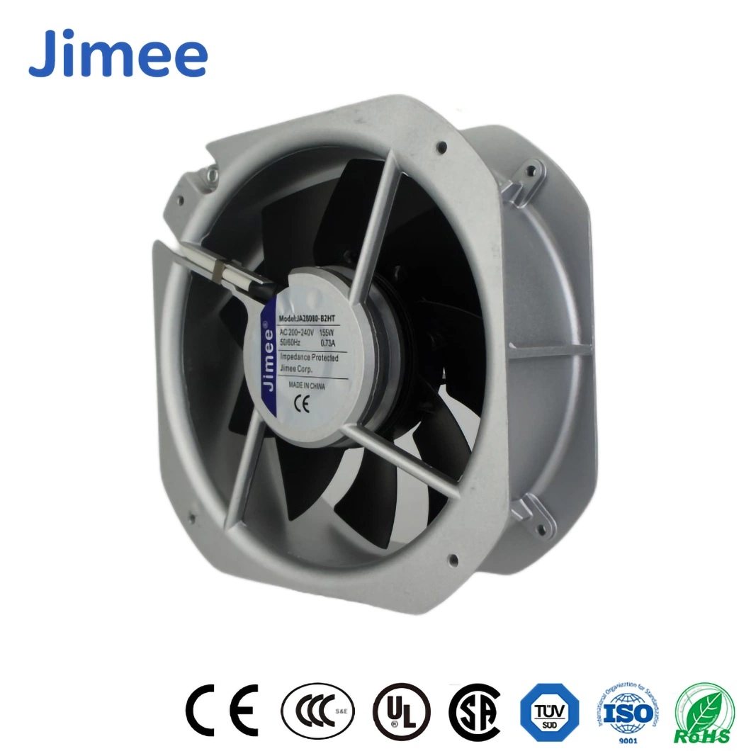 Jimee Motor ABS Material China Saving Blower Factory Jm8025b2hl B Bearing Sleeve Ball AC Axial Blowers Custom Plastic Centrifugal Blowers Use for Supermarket