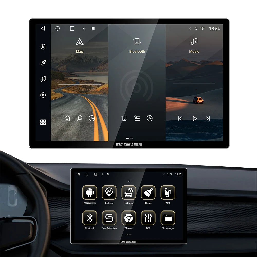 Stc OEM Ts18 13.1 Inch 6+128GB Car DVD Player for GPS with Bluetooth Universal Radio Stereo Audio Head Unit Carplay Screen