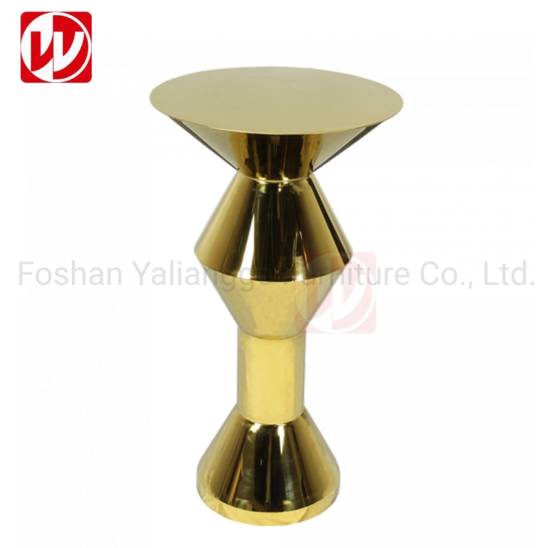 High quality/High cost performance Mirror Sliver Stainless Steel Event High Bar Table Wedding Party Cocktail Table