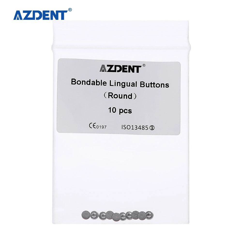 Hot Sale Azdent Dental Supplies Smoot Bondable Lingual Buttons (Round) 10PCS/Bag