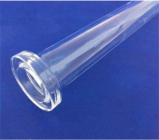 Large Diameter Flange Quartz Tube Customized Clear Flange Silica Quartz Tube