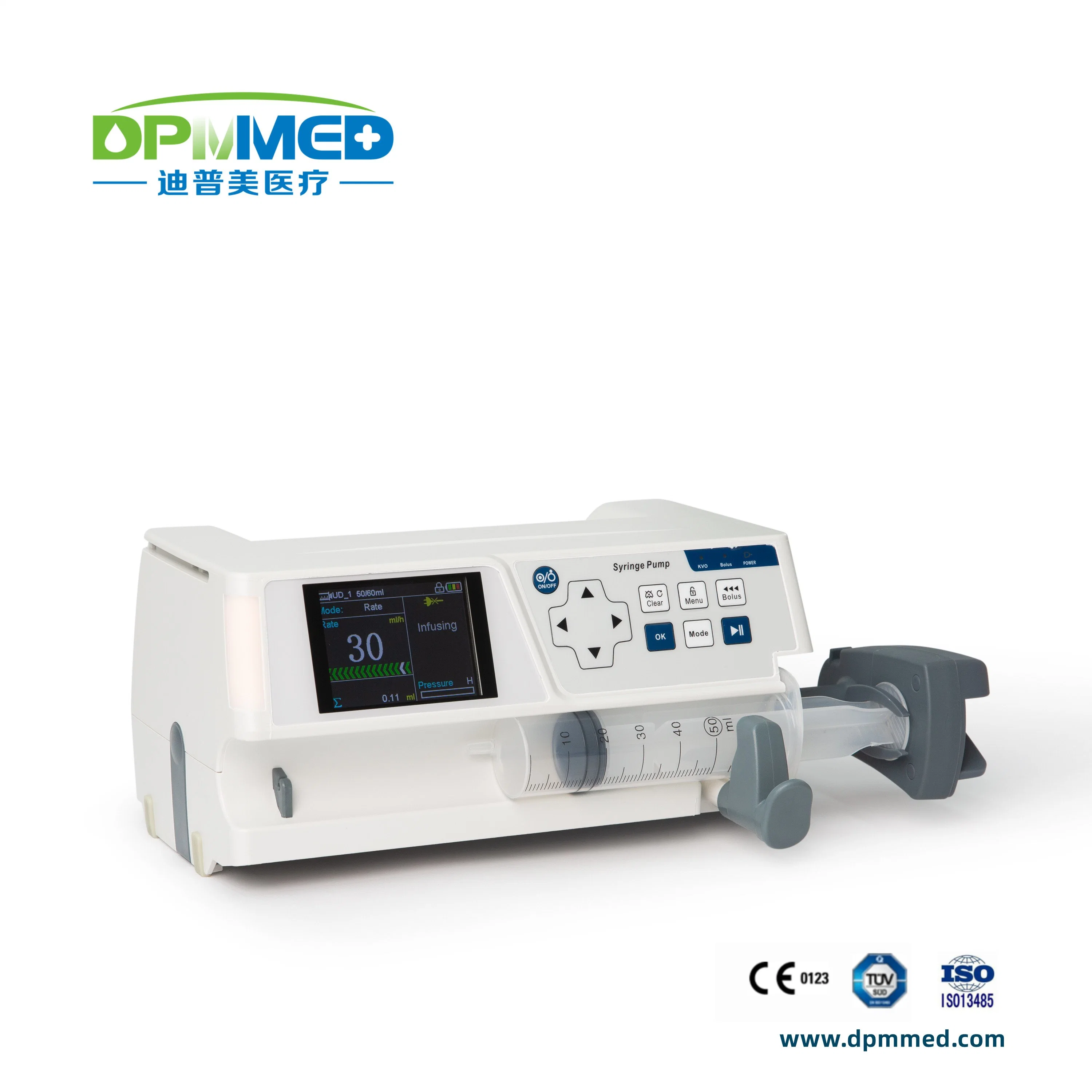 Dpmmed Medical Supply Device CE ISO Electric Syringe Pump Price Made in China for Neonatal Children Adults in Hospital