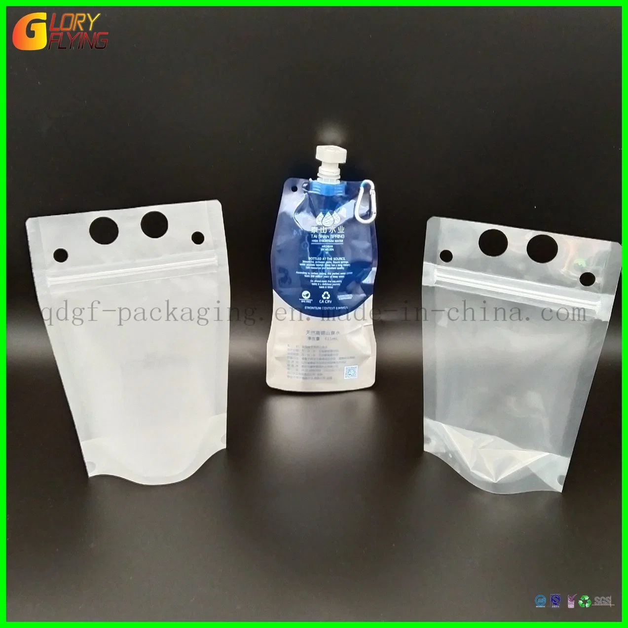 Plastic Lidder, Stand up Spout Plastic Packaging Packaging for Juice/Sauce Packing, Drinking Water Suction Plastic Bag.