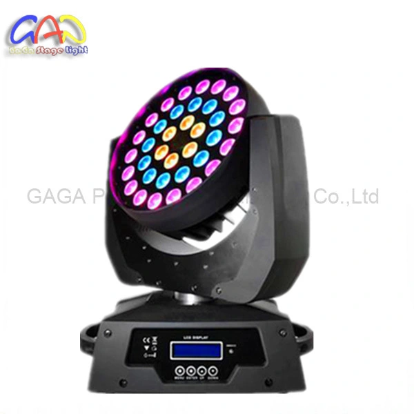 36 * RGBW 10W High Power LED de 4-en-1 con la función de Zoom moviendo, Faro