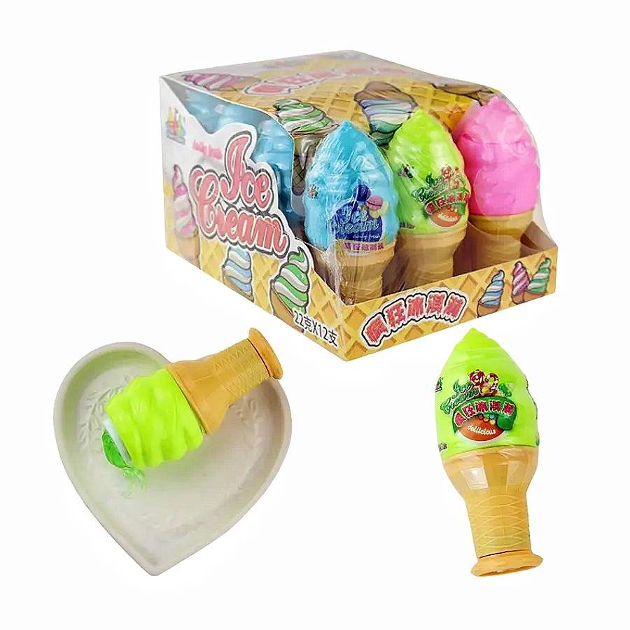 New Product Crazy Ice Cream Shape Liquid Candy Cone Fruit Jam Candy