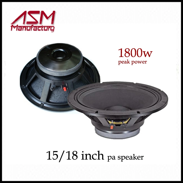 OEM Factory Preis 1600 Watt RMS leistungsstarke PA Woofer 15inch /18inch High Power PA Woofer Professional Sound pro Audio Woofer Auto-Audio-Lautsprecher