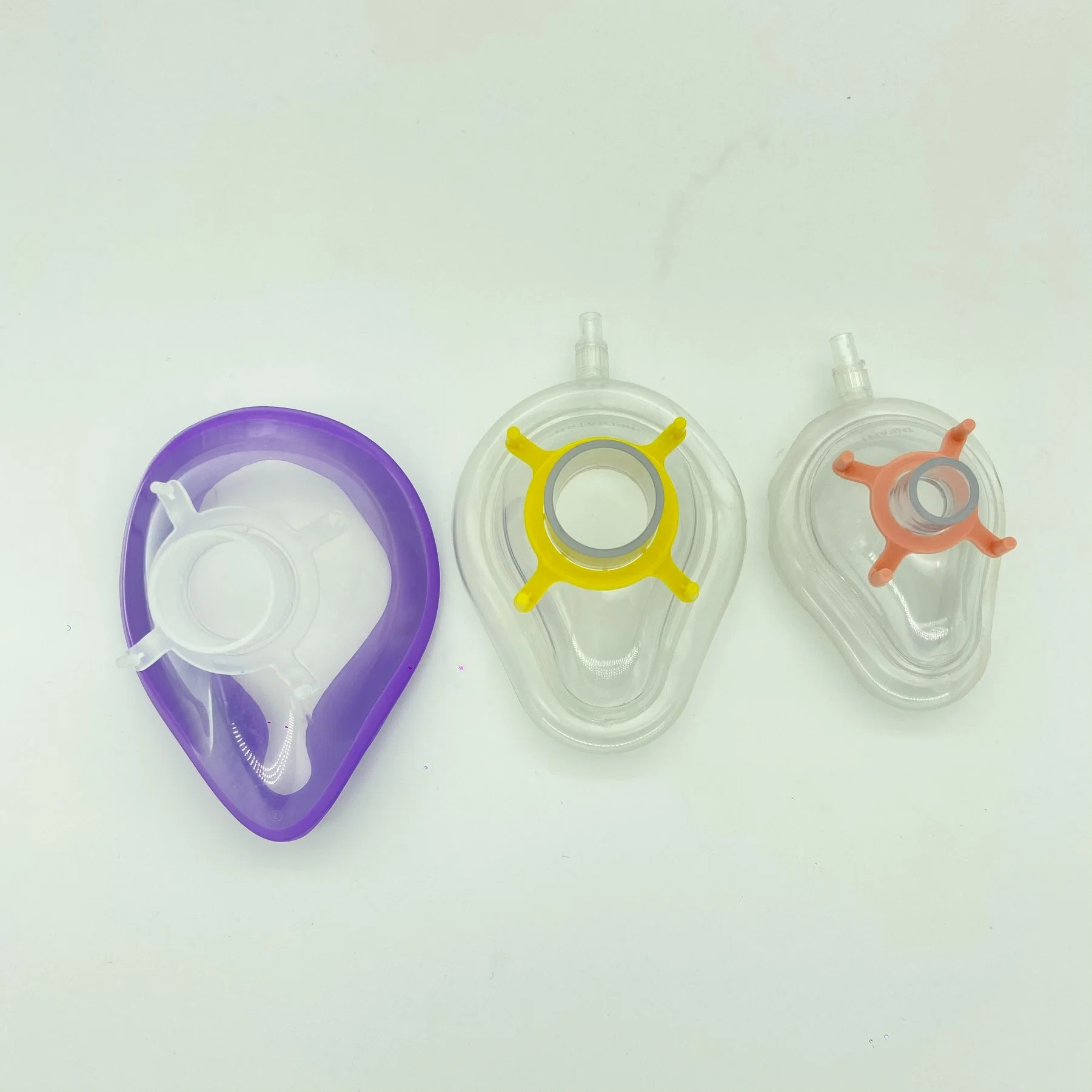 Máscara de oxígeno inflable de PVC desechable médica para anestesia CE ISO