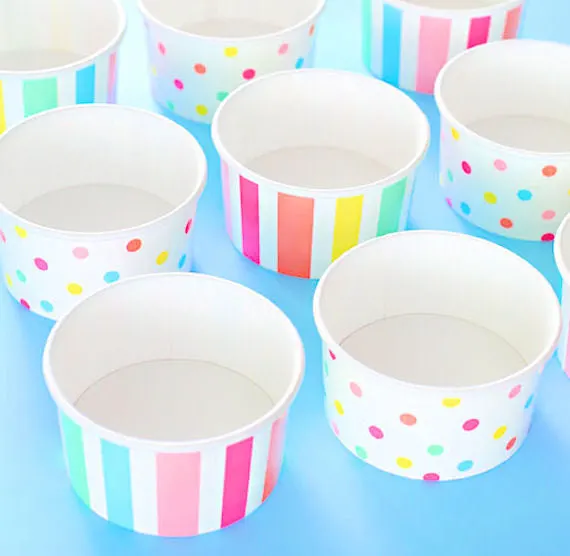 3-16oz Summer Hot Sale Eco Friendly Disposable PLA or PP Coated High quality/High cost performance  Wholesale/Supplier Ice Cream Paper Cup with Lids and Spoons