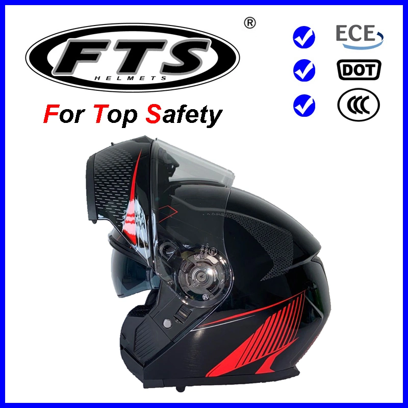 DOT & ECE R 22-06 Approved Motorcycle Helmets Modular Flip-up Helmets with Double Visors, Pinlock Available