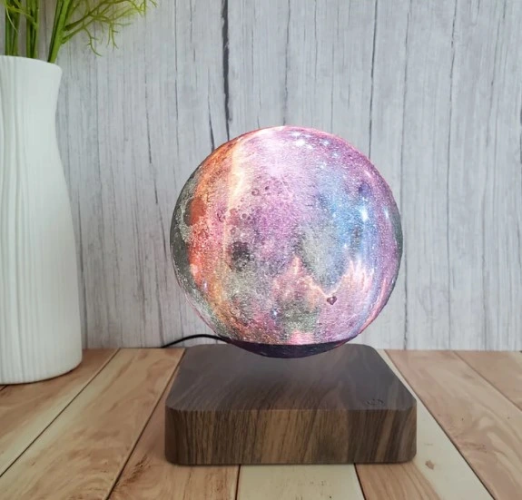 360 Magnetische Schwebung rotieren 3D Galaxis Mondlampe drucken Light for Promotion Geschenkartikel