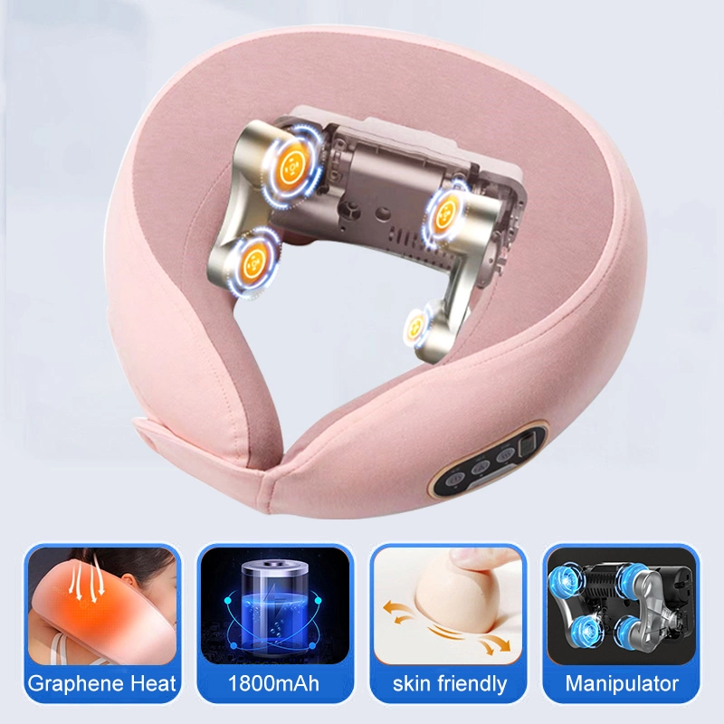 OEM Emulated Human Kneading Apply Heat Intelligent Cervical Vertebra Massager