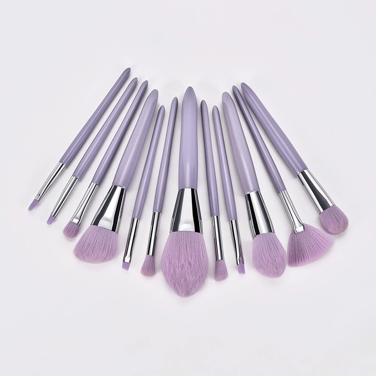 2021 Nuevo caramelo rosa, violeta 12 pzas maquillaje profesional Brush Tool Kit de belleza estética