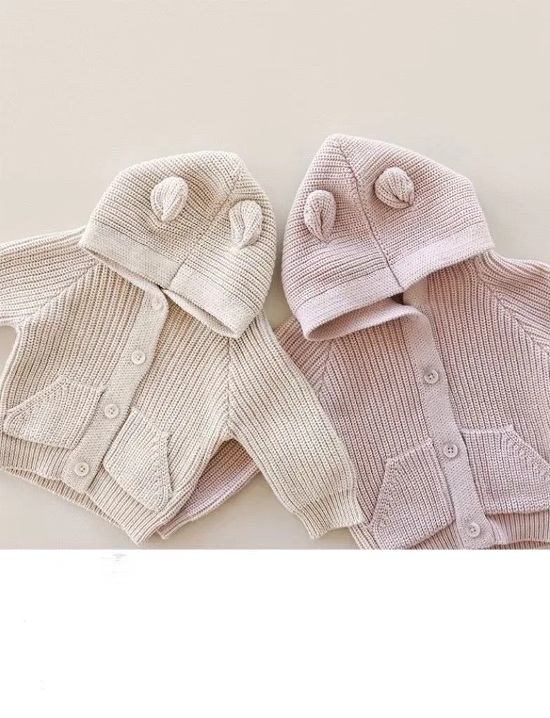 ABC Kids Customized Lovely Long Ear Newborn Baby Coat Romper Unisex Boy Baby Knitted Sweaters Clothes Comfortable Warm Jumpsuit 10% off