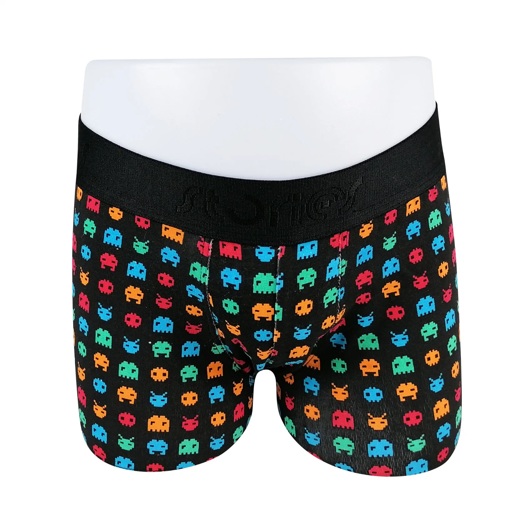 Haute qualité Coton biologique Personnaliser Carton Imprimer Little Bay Boys Boxers