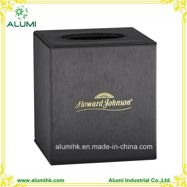 5 Star Hotel Luxury PU Leather Square Tissue Box