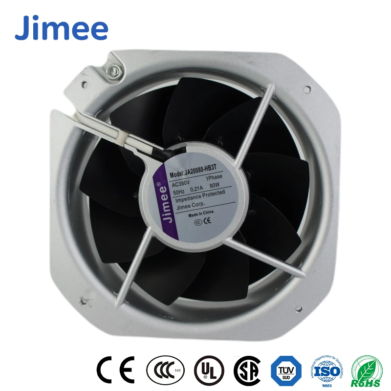 Jimee Motor China Axial Box Fan Manufacturing Glass Fiber Blade Material Jm20072b2hl 206*206*72mm AC Axial Blowers/Industrial Axial Fan for Air Ventilation