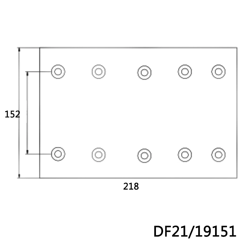 Truck Brake Parts Brake Lining Wva 19151 Df21 Rear