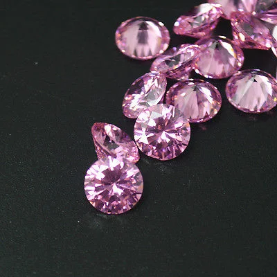 Al por mayor Rund máquina Corte cúbico Zirconia Piedra Rosa Piedra para Joyería