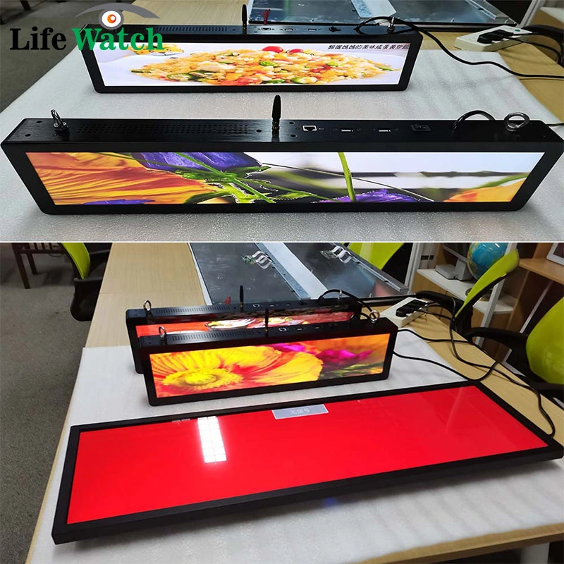 34-Inch Double Sided Bar LCD Digital Signage Screen with Dual Android System