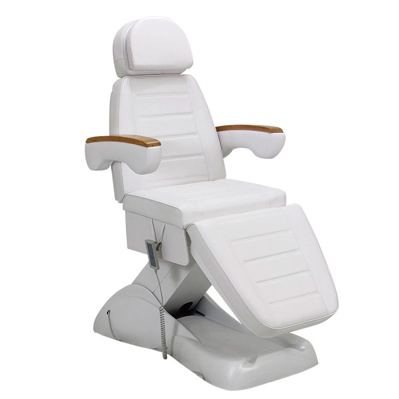 OEM/ODM Luxury White PU Leather Electric Massage Table Wholesale