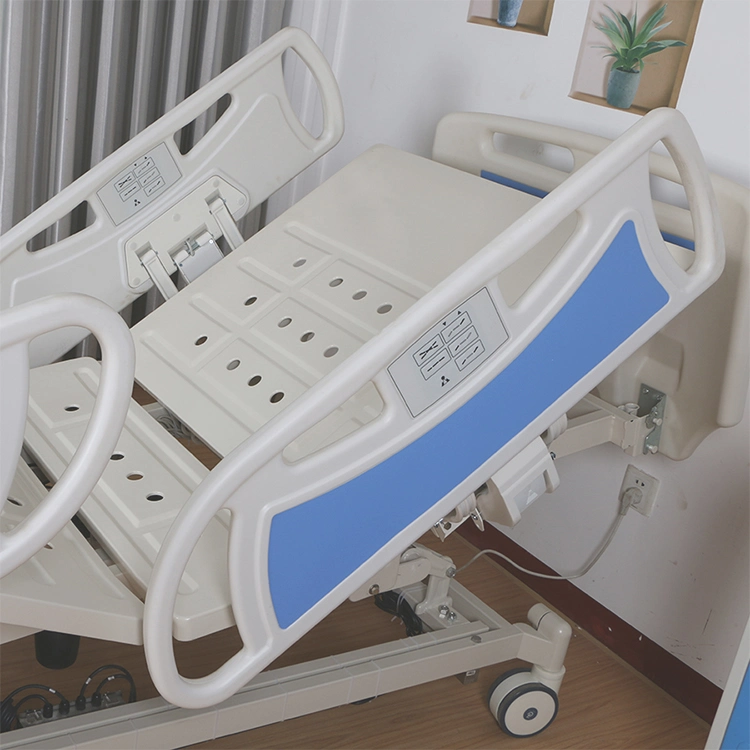 5-Function Electric Nursing Care Equipment Medical Furniture Clinic ICU Hospital Bed